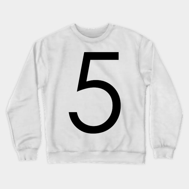 Simple Black Number #5 Five Crewneck Sweatshirt by Pavlushkaaa
